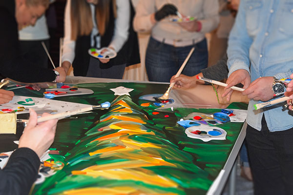 Weihnachtskunstwerk in Potsdam - Weihnachtsfeier Berlin - Weihnachtsfeier - Emmerich Events - Teambuilding Potsdam