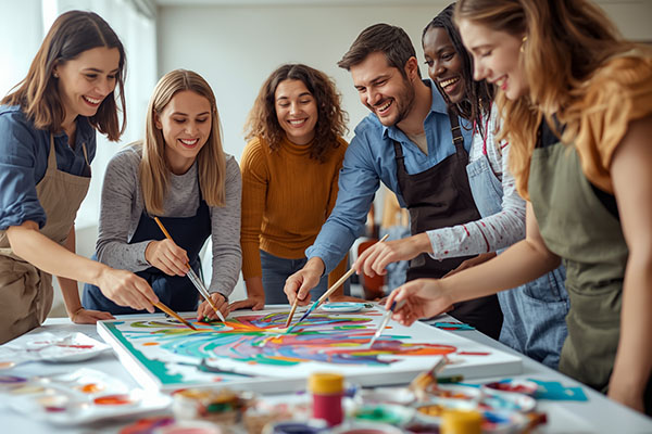 Team-Kunstwerk Event, Firmenevent, Weihnachtsfeiern