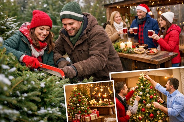 Weihnachtsbaum schlagen, Weihnachtsevent, Weihnachtsfeier