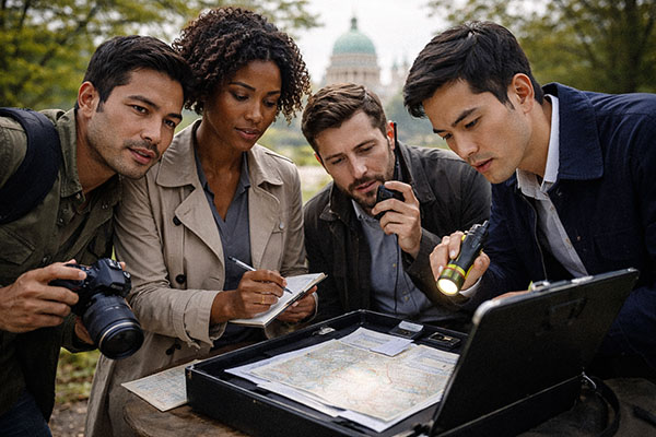 Agenten Rallye in Potsdam, Teambuilding, Firmenfeier Potsdam, Emmerich Events, Firmenevent