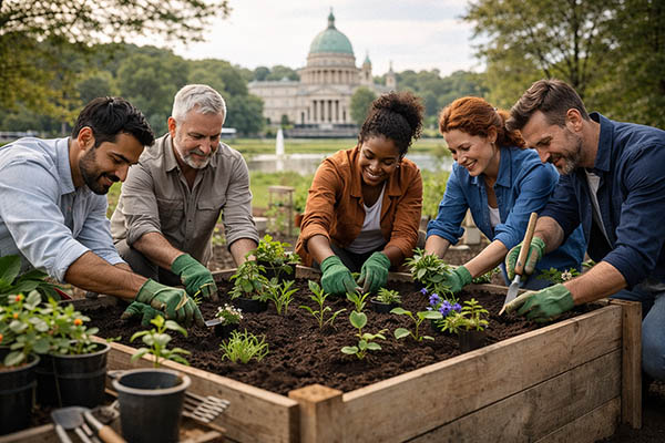 Firmen-Garten anlegen in Potsdam, Teamevent in Potsdam, Teambuilding Potsdam, Firmenfeier Potsdam