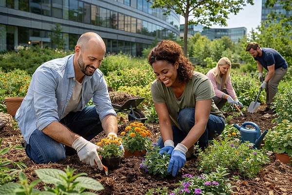 Firmengarten anlegen, Emmerich Events, Firmenevent, Teambuilding