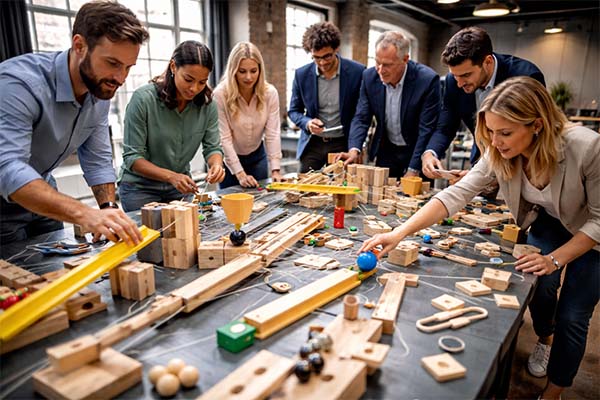 Impulskette Firmenevent Hamburg, Kettenreaktion in Hamburg, Teamevent, Firmenfeier