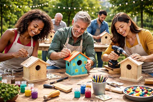 Vogelhausbau, Soziale Events, soziales Firmenevent, Teambuilding Events