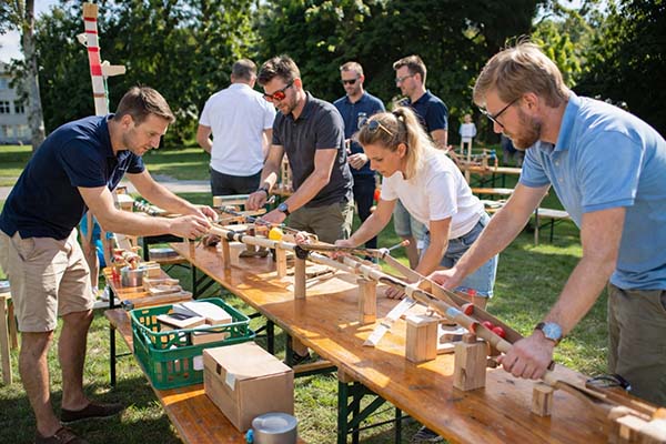 Impulskette Firmenevent, Teambulding Events, Kettenreaktion, Teamevent, Emmerich Events