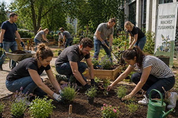 Firmengarten anlegen, Emmerich Events, Firmenevent, Betriebsausflug