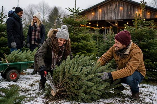 Weihnachtsbaum schlagen, Weihnachtsevent, Weihnachtsfeier, Teamevent
