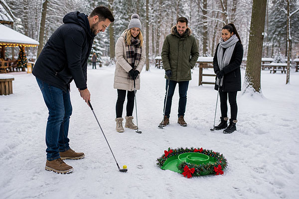 Weihnachtscrossgolf, Weihnachtsfeier, Weihnachtsevent, Betriebsausflug, Teambuilding Events
