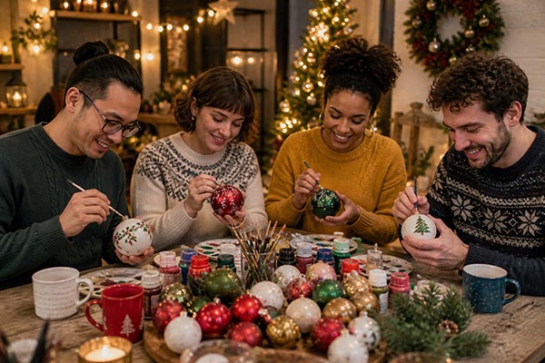 Weihnachtskugeln bemalen, Firmenweihnachtsfeier, Teamevents, Firmenevent