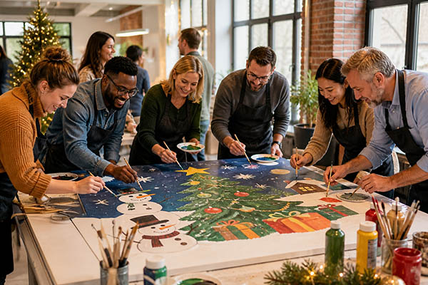 Weihnachtskunstwerk, Weihnachtsfeier in Dortmund, Weihnachtsfeier Dortmund, Weihnachtsfeier Dortmund, Emmerich Events Dortmund, Teambuilding in Dortmund