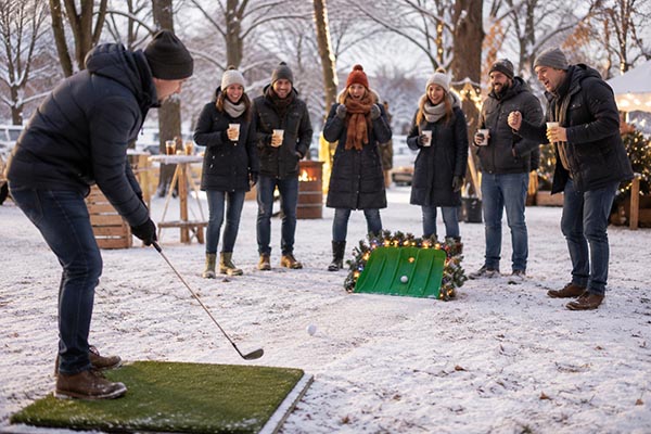 Weihnachtscrossgolf Bremen, Weihnachtsfeier, Weihnachtsevent, Betriebsausflug, Firmenfeier, Teambuilding, Crossgolfen in Bremen, Emmerich Events