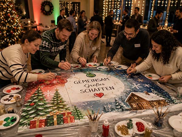 Weihnachtskunstwerk Bremen, Weihnachtsfeier Bremen, Weihnachtsfeier Bremen, Emmerich Events in Bremen, Teambuilding Bremen, Weihnachtsevents in Bremen